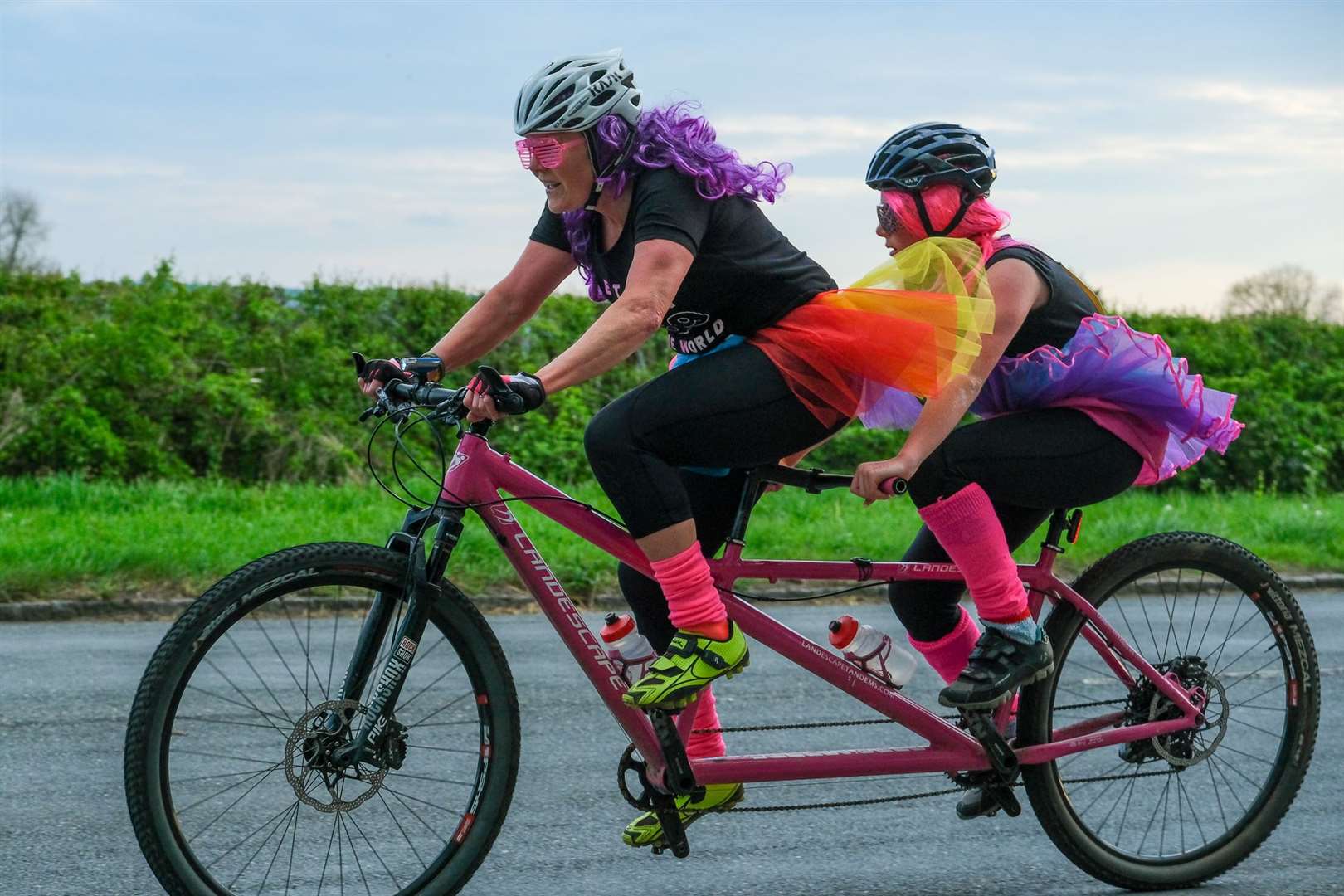 Newbury Velo ladies night saw women – and men – in fancy dress taking part in a time trial along the A4