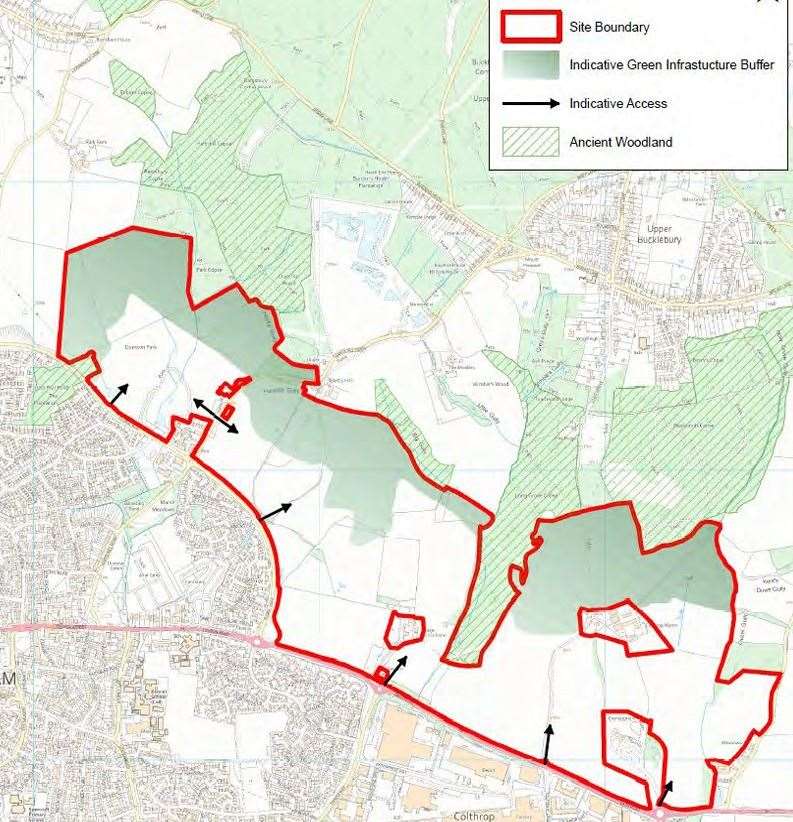Site of proposed 2,500 homes in North East Thatcham