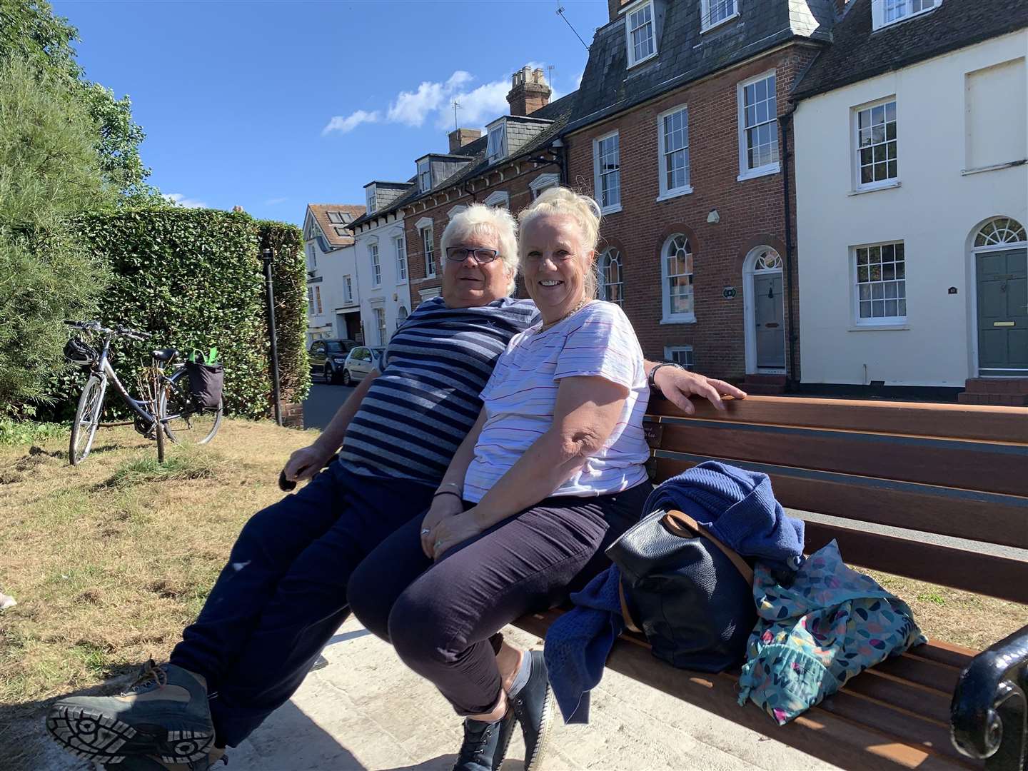Keith and Carole Salmons sit down and enjoy the view on a trip to Newbury (51636764)