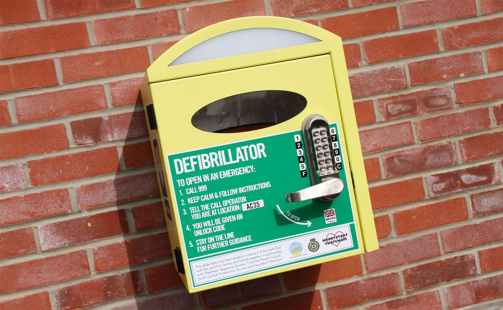 New defibrillators installed in multiple locations to save lives. Stock image