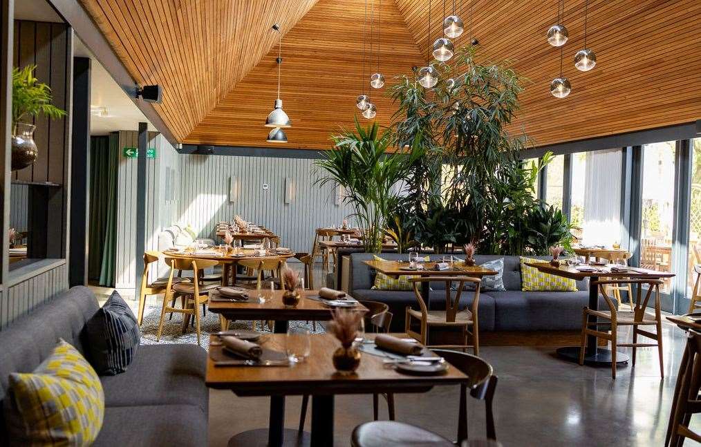 Inside The Woodspeen restaurant near Newbury