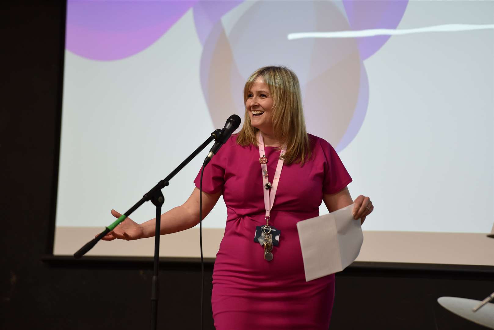 Head of Year 11, Gemma Meijboom, speaking to Year 11 pupils