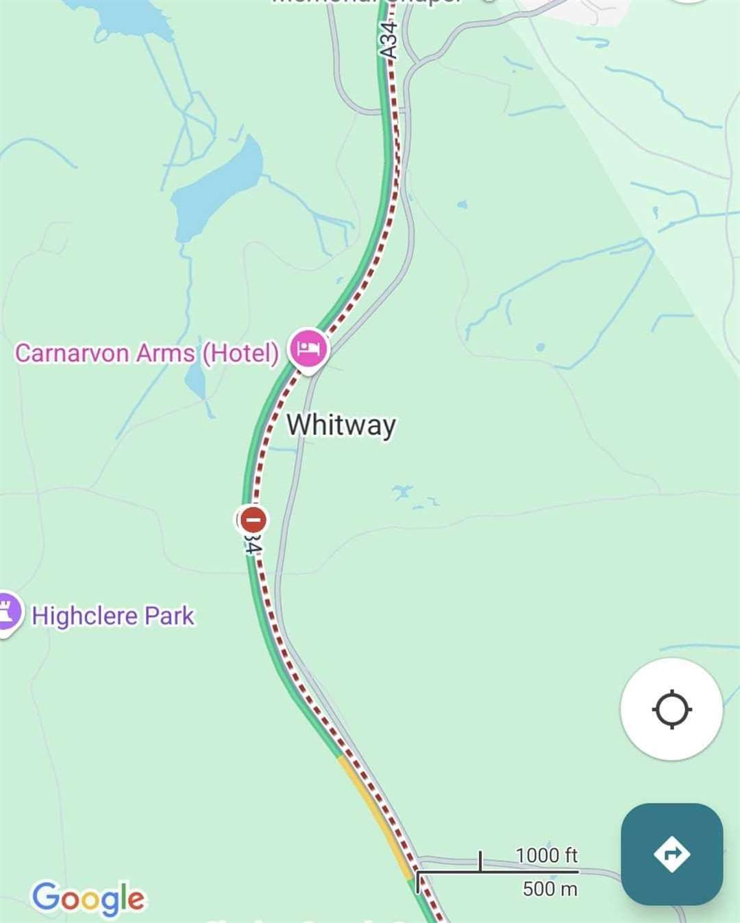The site of the congestion