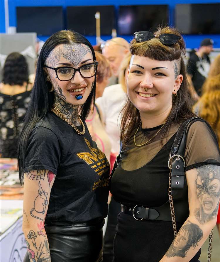 Acclaimed Tattoo Convention Receives High Praise as Artists and Enthusiasts Gather in Newbury 4 Tattoo convention - Dawn Mccoramack and Leah Flack