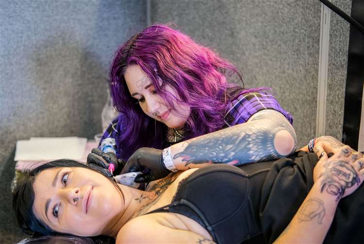 Acclaimed Tattoo Convention Receives High Praise as Artists and Enthusiasts Gather in Newbury 8 Tattoo convention - SARAH ABIGAIL