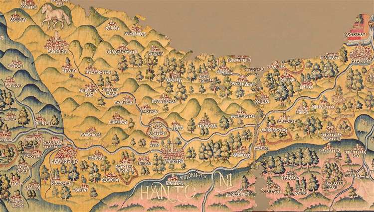 District's villages highlighted in Elizabethan map