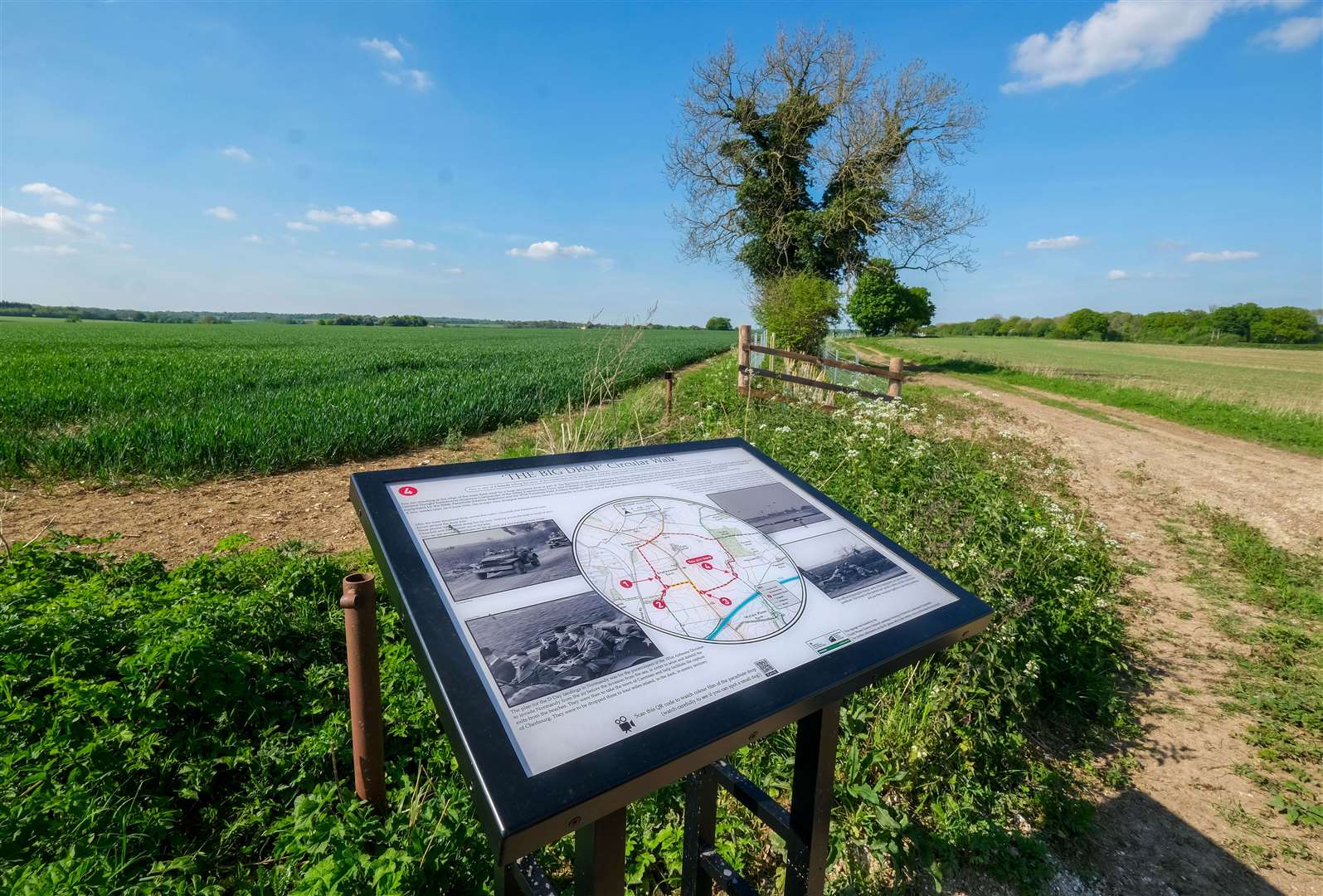 One of four information panels installed in April to commemorate 'The Big Drop'