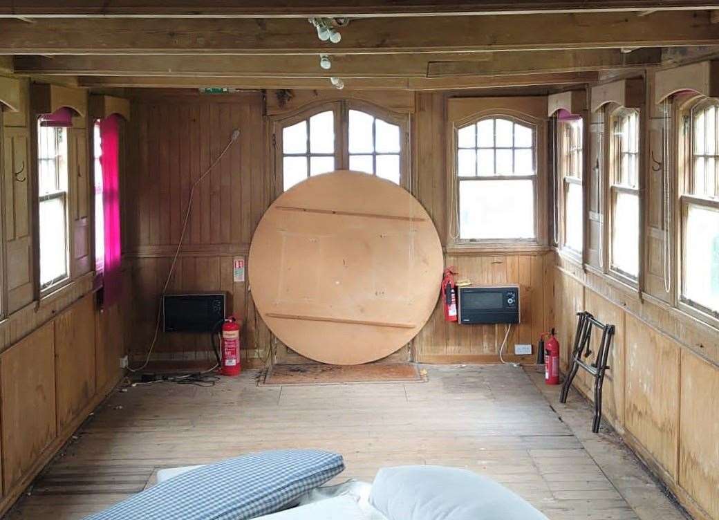 Inside The Magdalen Barge. Credit: John Gripton