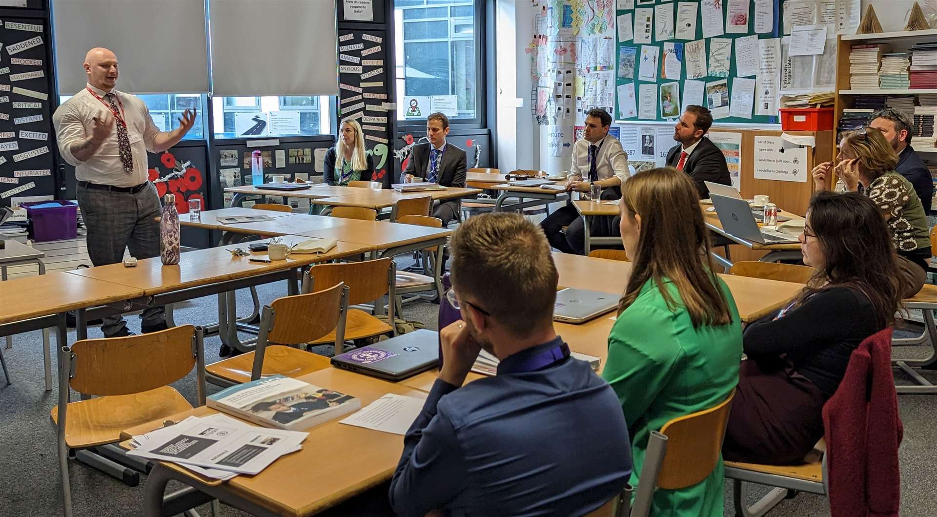 Mr Soper delivering staff training during his recent visit to St Bart's