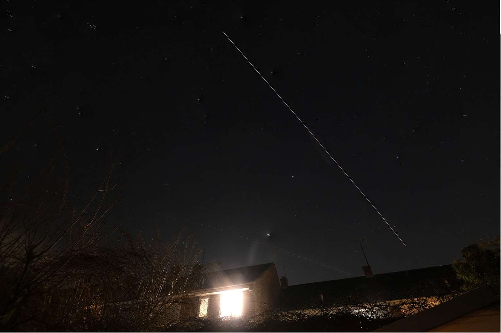 3 photos stacked together with each photo taken at 15 seconds exposure.