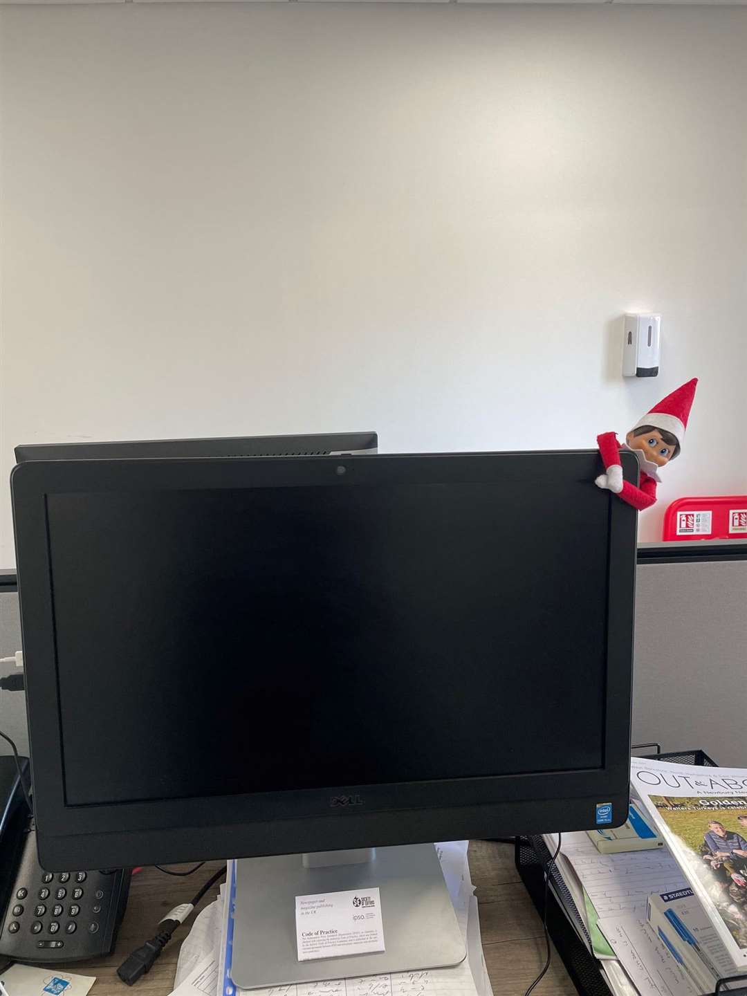 Getting ready to switch on the computer and get to work
