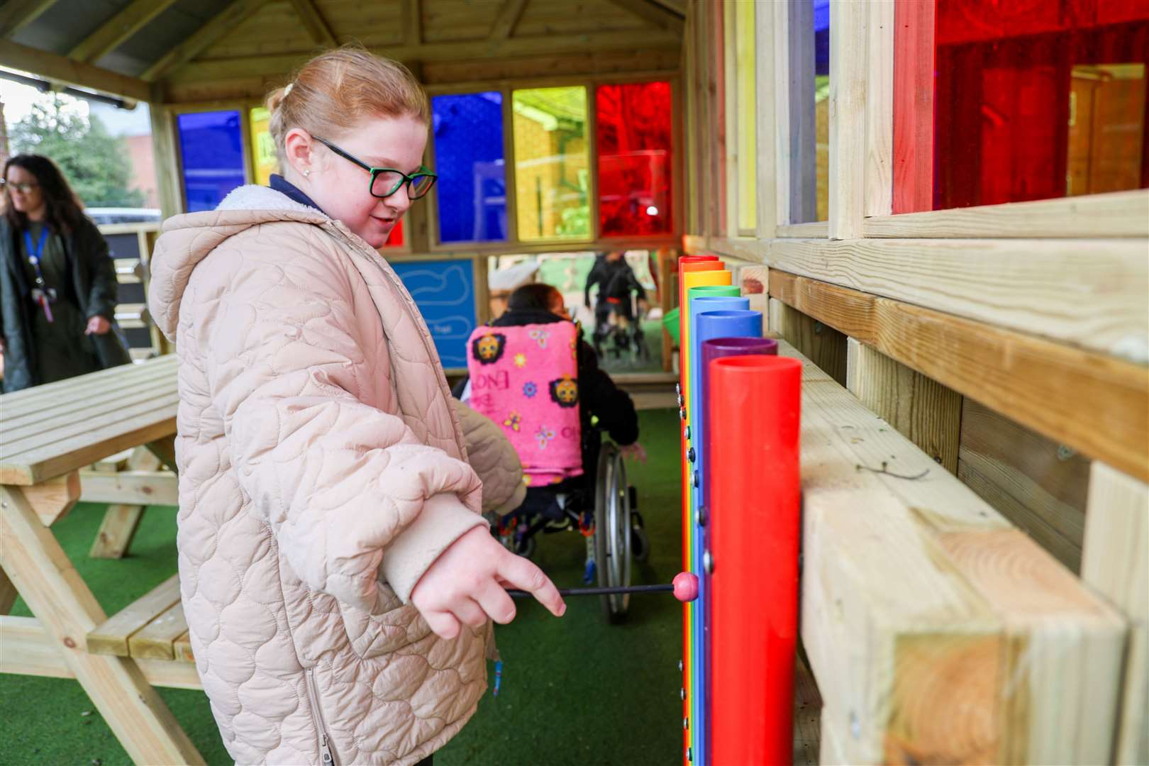 Speenhamland School - Keevill oudoor space opened by pupils and Andy Stevenson