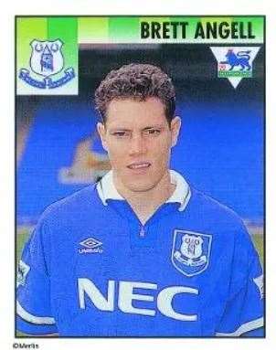 Curtis Angell's uncle, Brett, in his Everton days