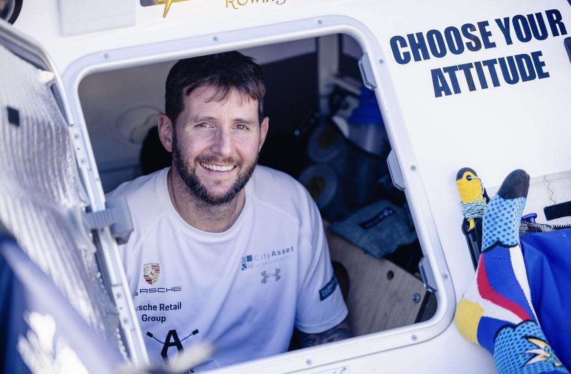 Ed Smith on his journey across the Atlantic. Picture by: Team Anna Victorious. (54189823)