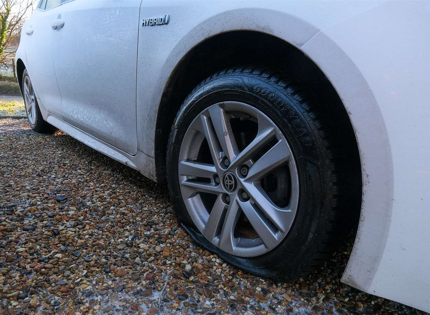 The aftermath of the Highclere pothole