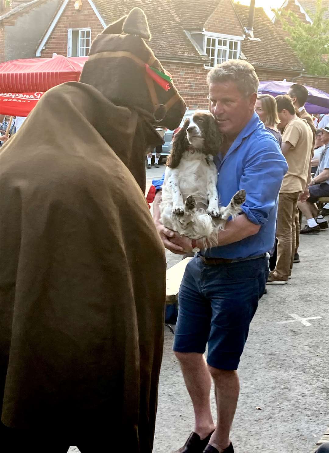 Pub regular Libby is not so sure of Kennet's horse Pic: Trish Lee