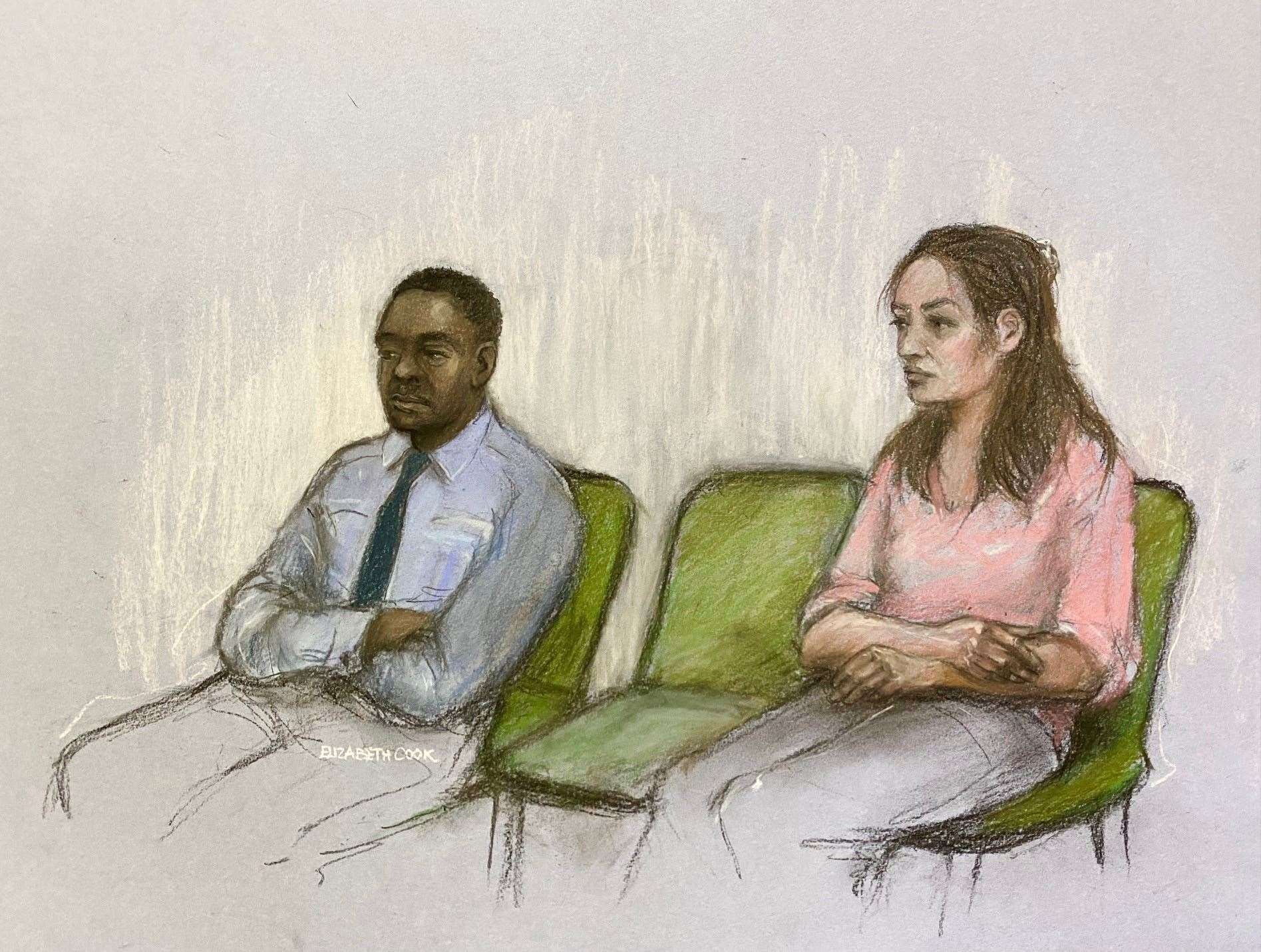 Constance Marten, right, and Mark Gordon are on trial at the Old Bailey (Elizabeth Cook/PA)