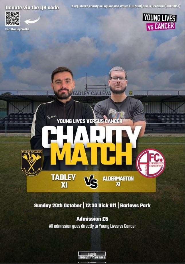 Poster for Tadley Calleva's charity match
