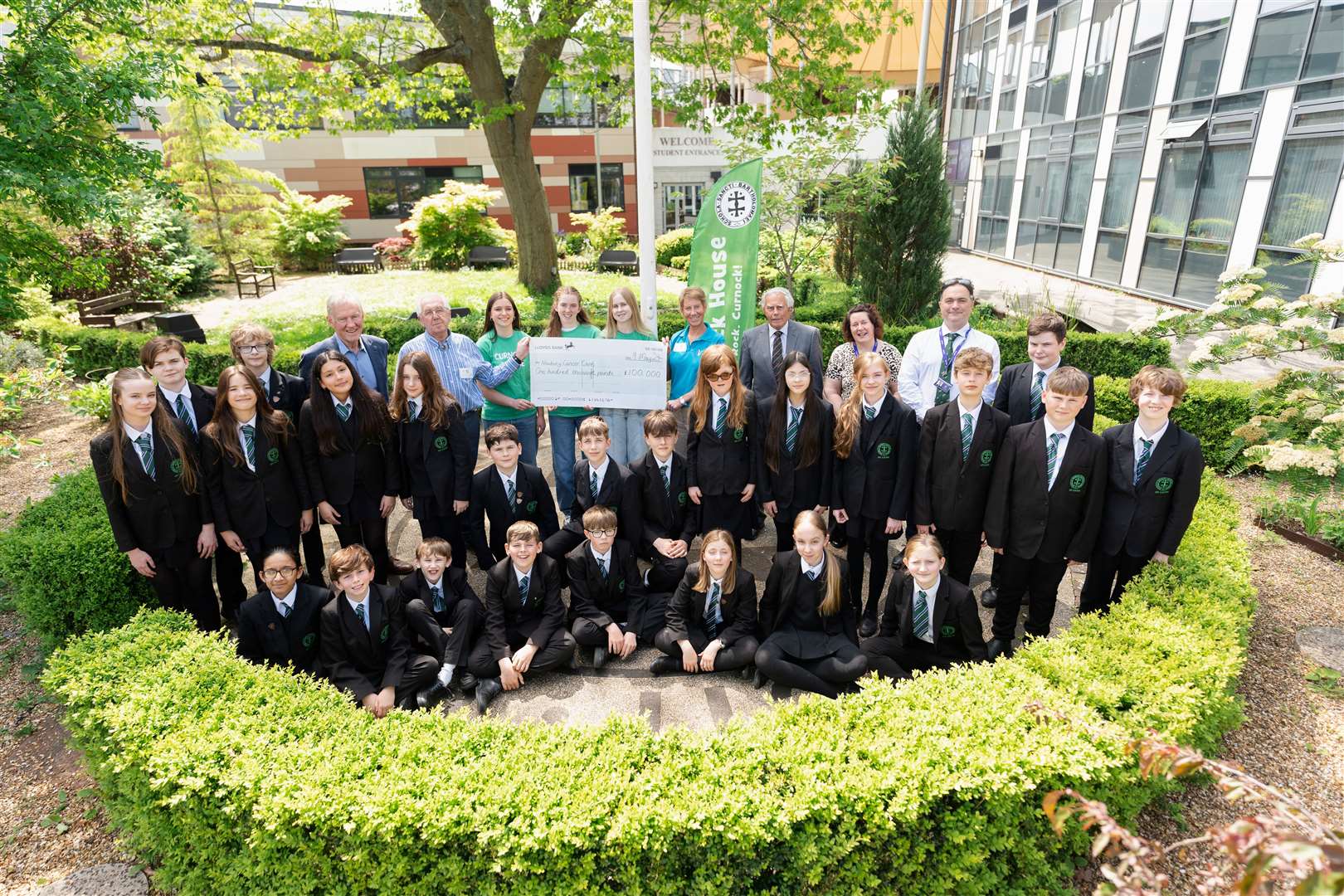 St Bart's and Newbury Cancer Care cheque presentation
