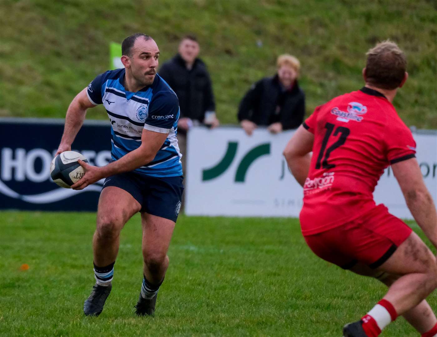 Skipper Dan Thorne in possession