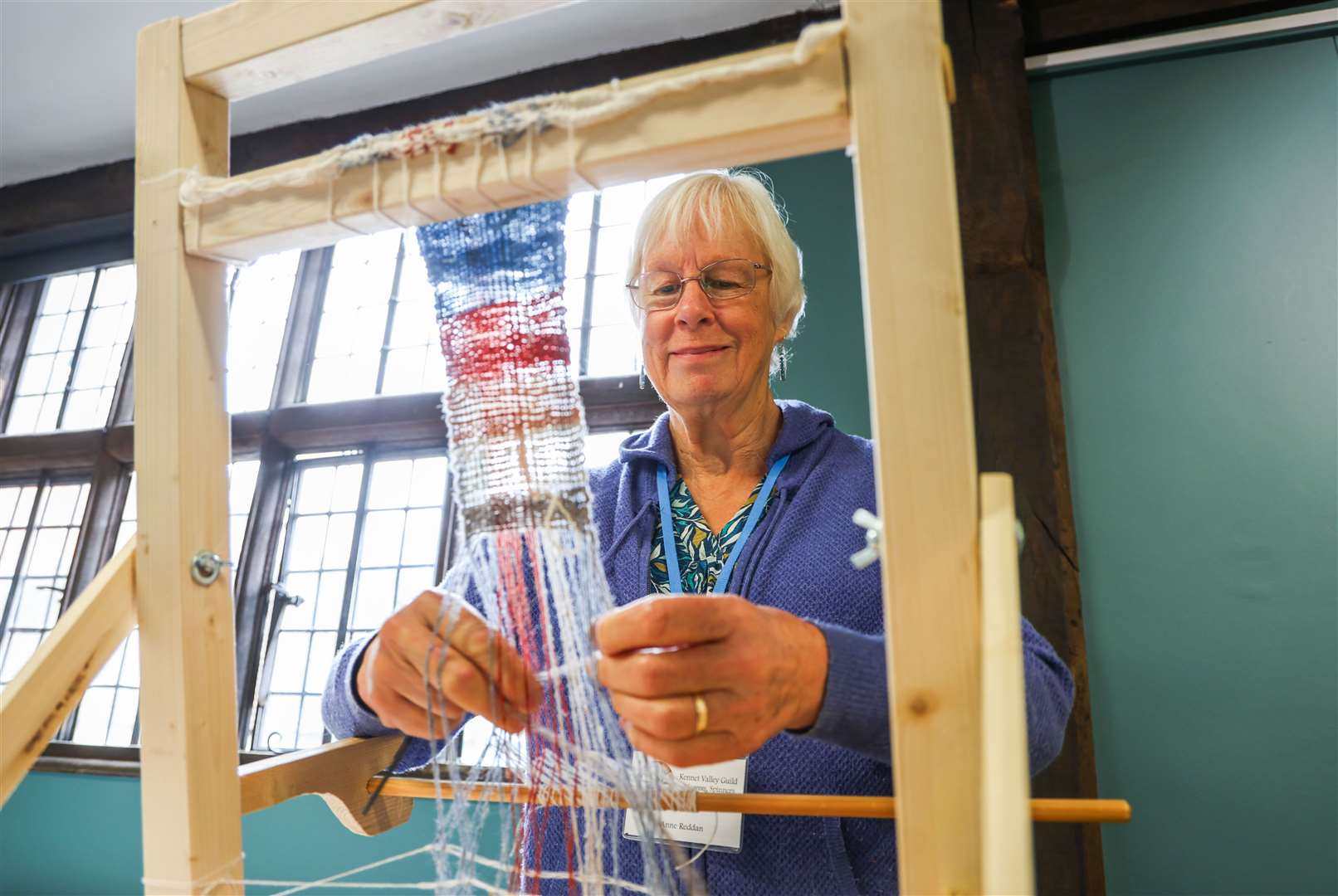 Anne Reddan from the Kennet Valley Guild of Weavers, Spinners and Dyers