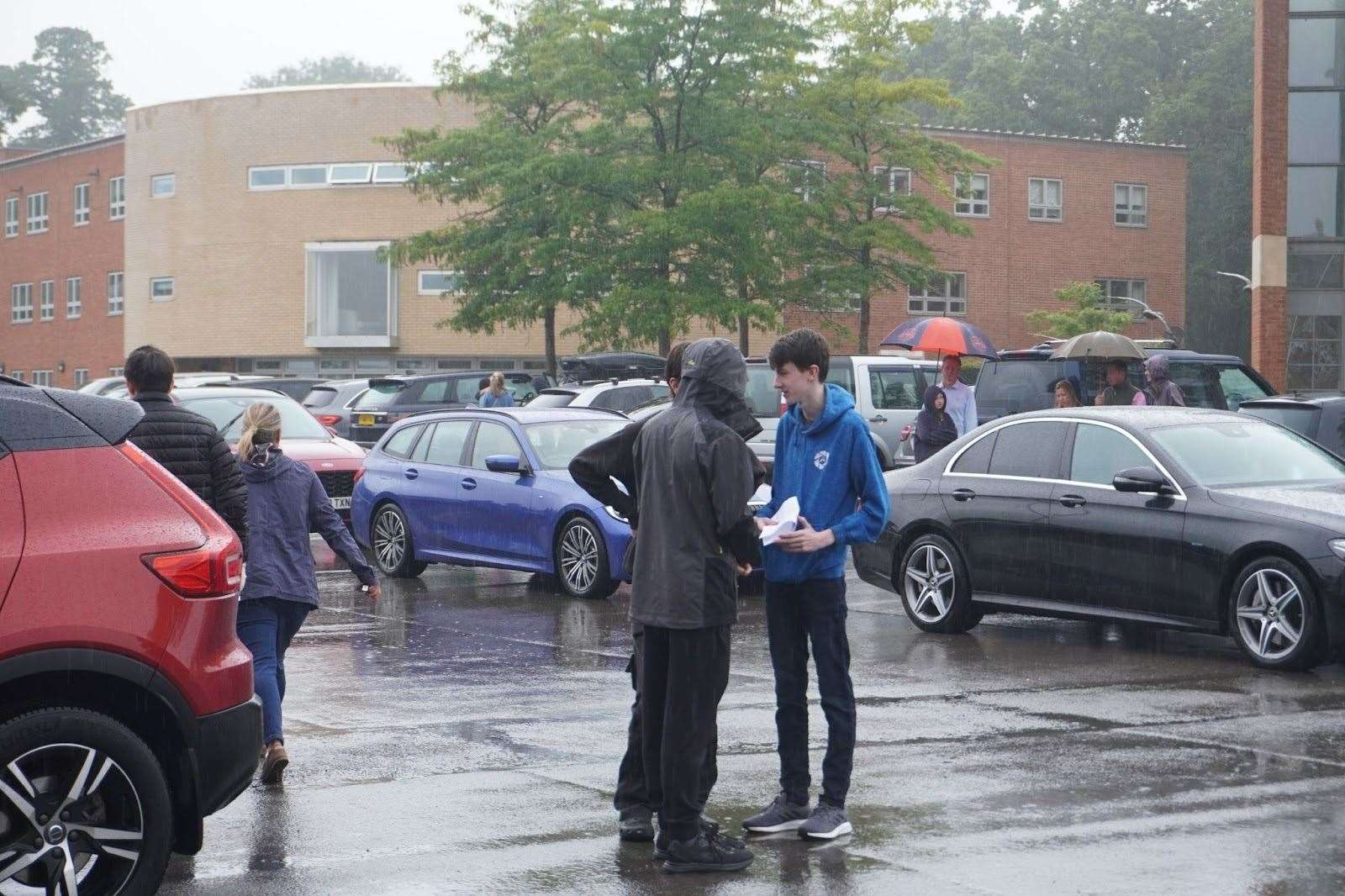 Even the rain couldn't dampen the spirits at Pangbourne College on GCSE results day