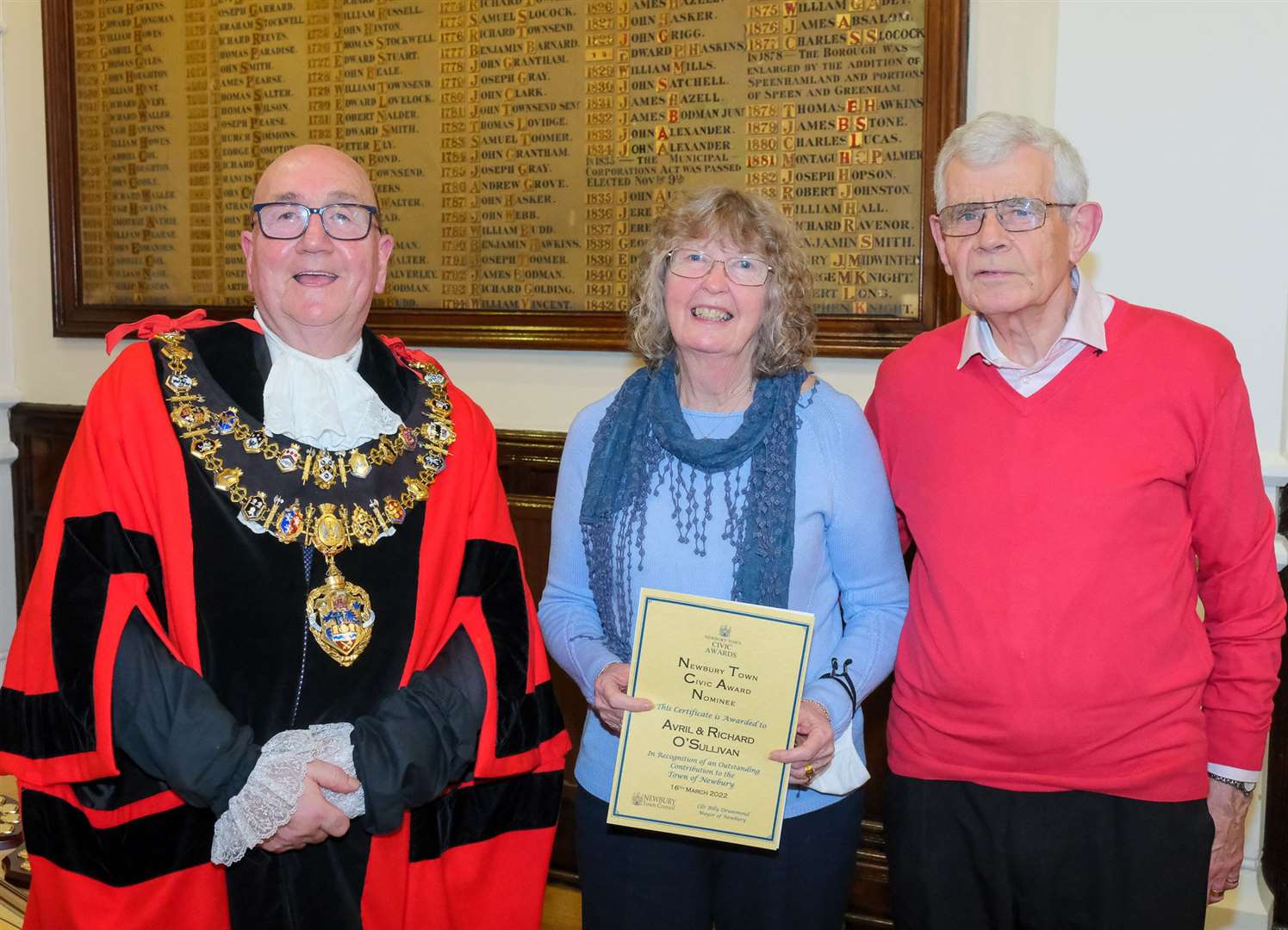 Newbury Civic Awards nominees Avril and Richard Sullivan