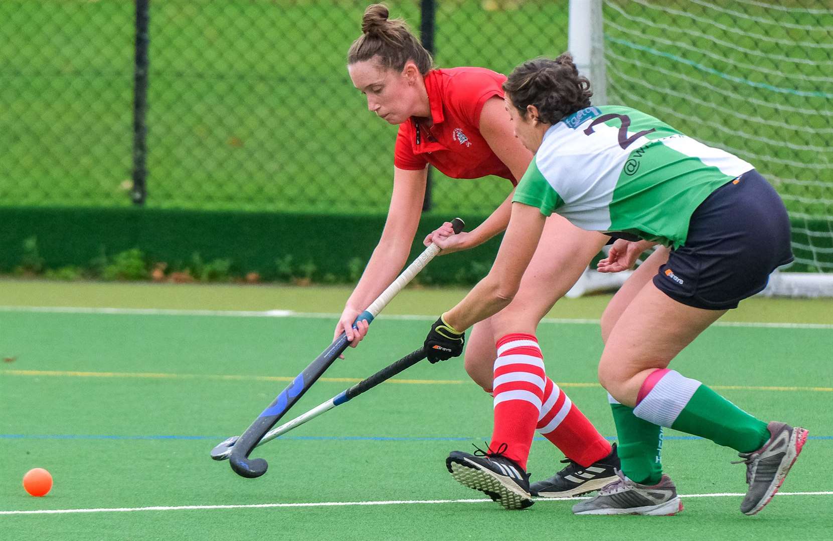 Newbury and Thatcham Hockey Club Ladies' first team in action