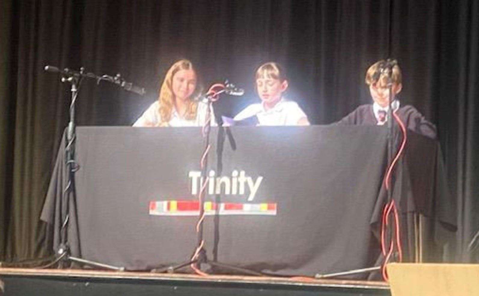 Trinity School pupils presenting their topic