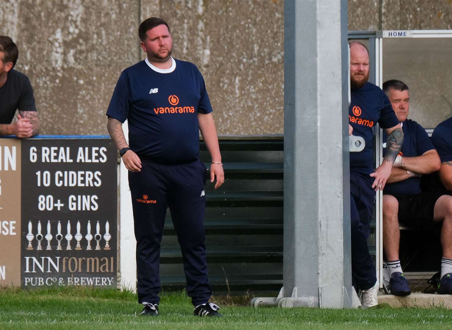 Town manager Danny Robinson watches on