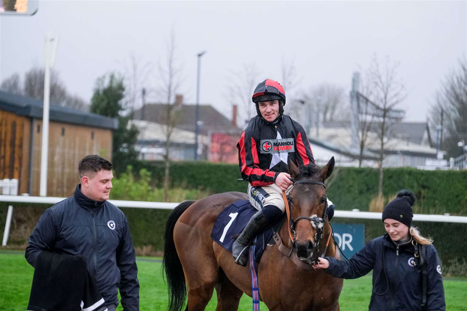J J Burke aboard Valadon, who won for the second time in a row for trainer Harry Fry