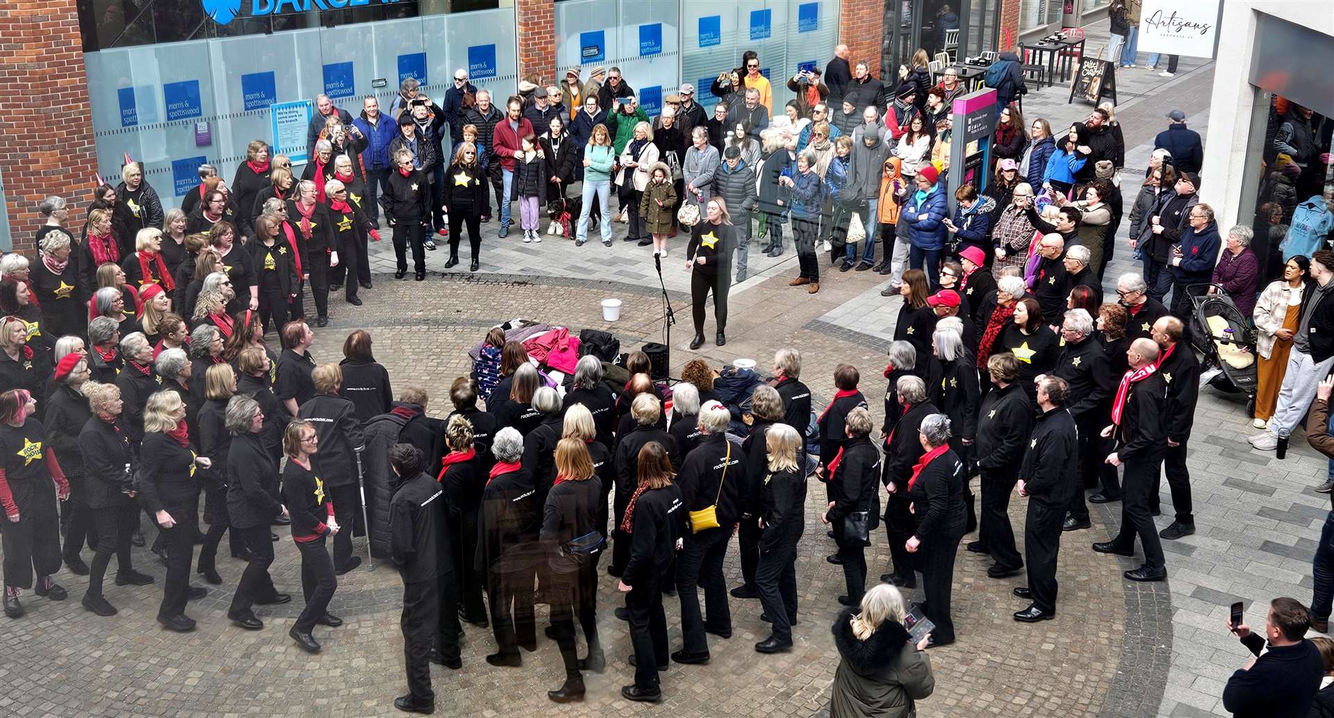The flash mob was captured by Sara Bartlett