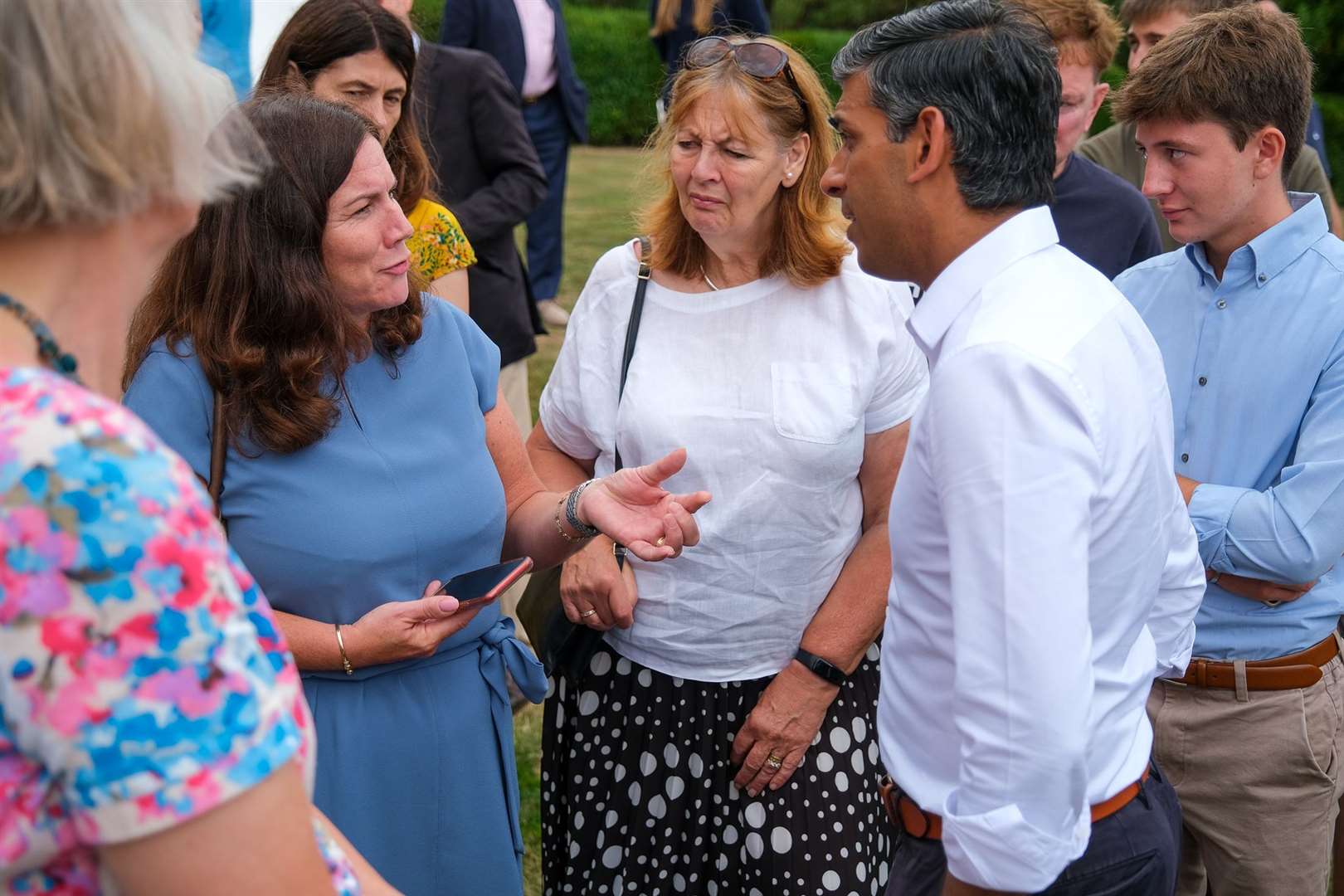 Rishi Sunak chats to leader of West Berkshire Council, Lynne Doherty
