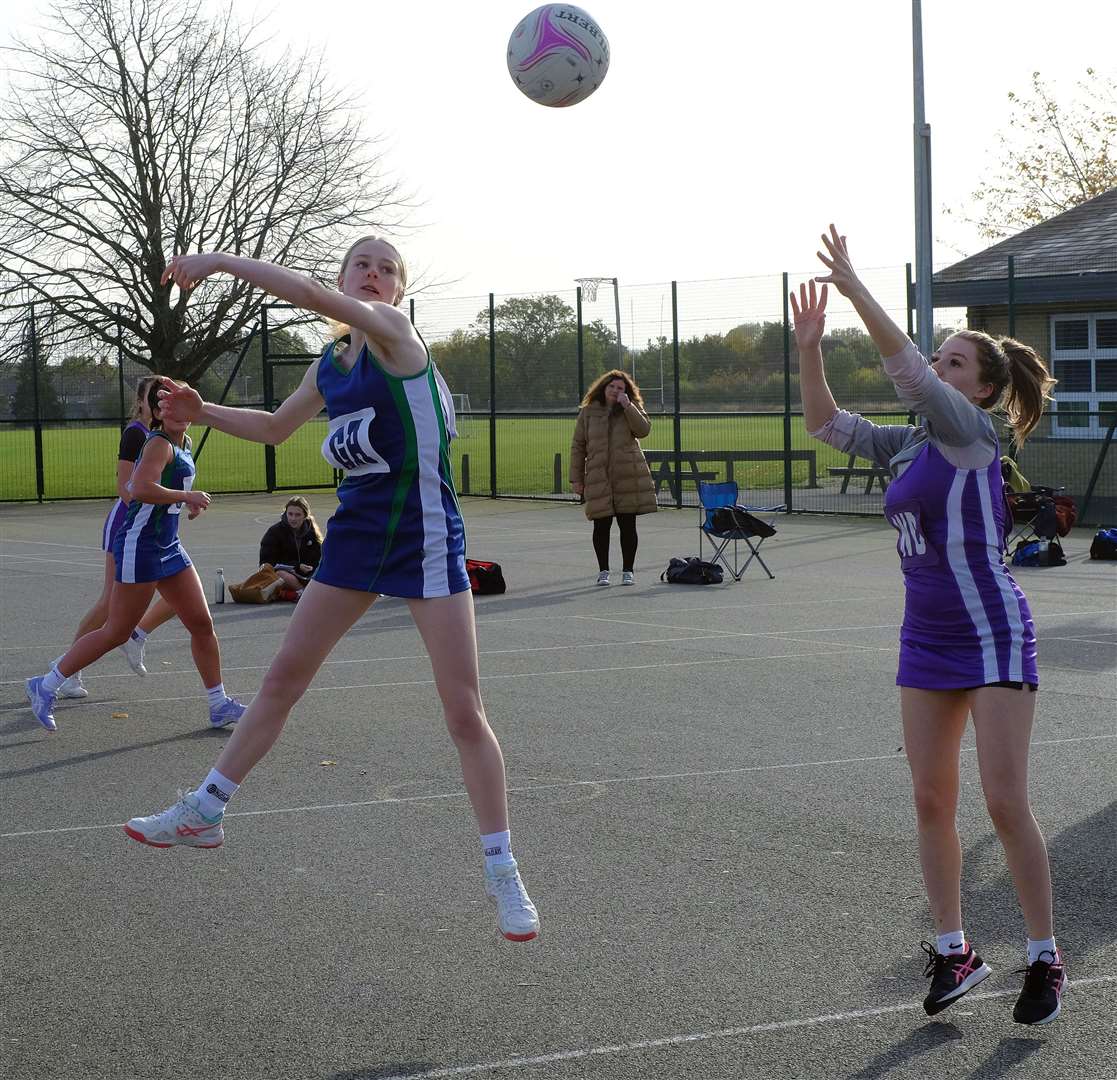 Two players in action