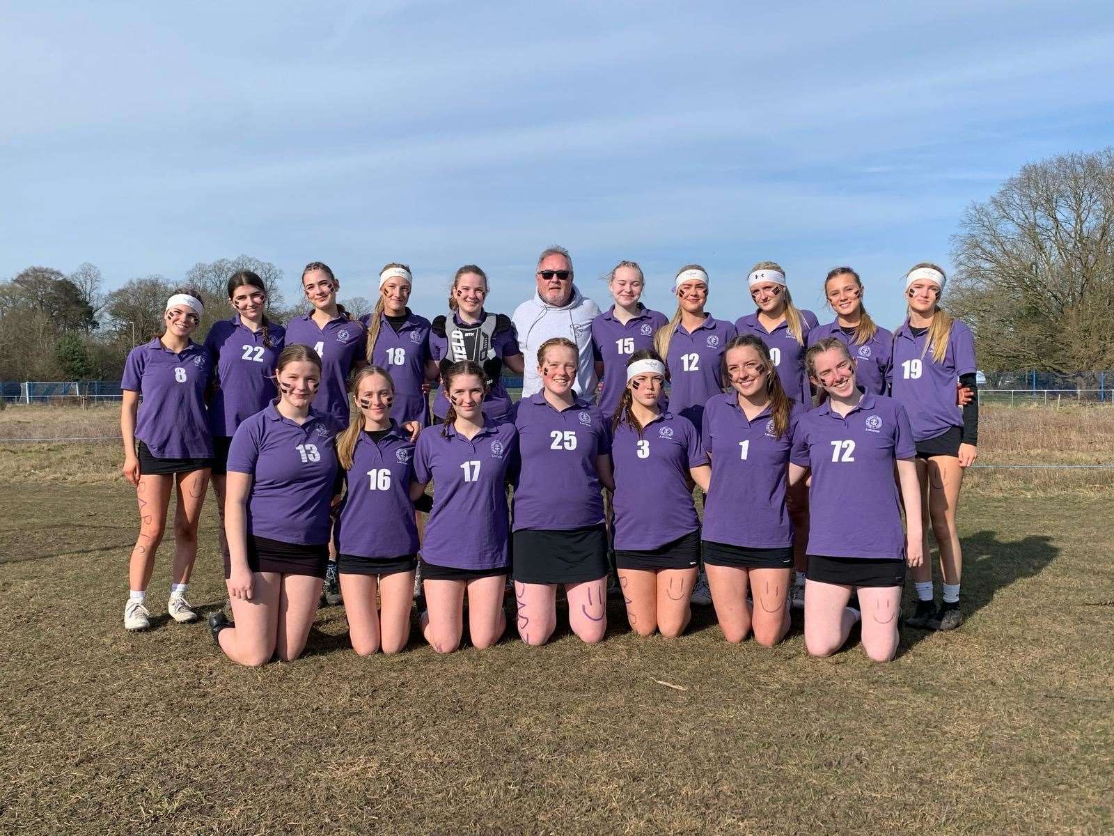 The senior girls U19A team at this year's National Schools competition