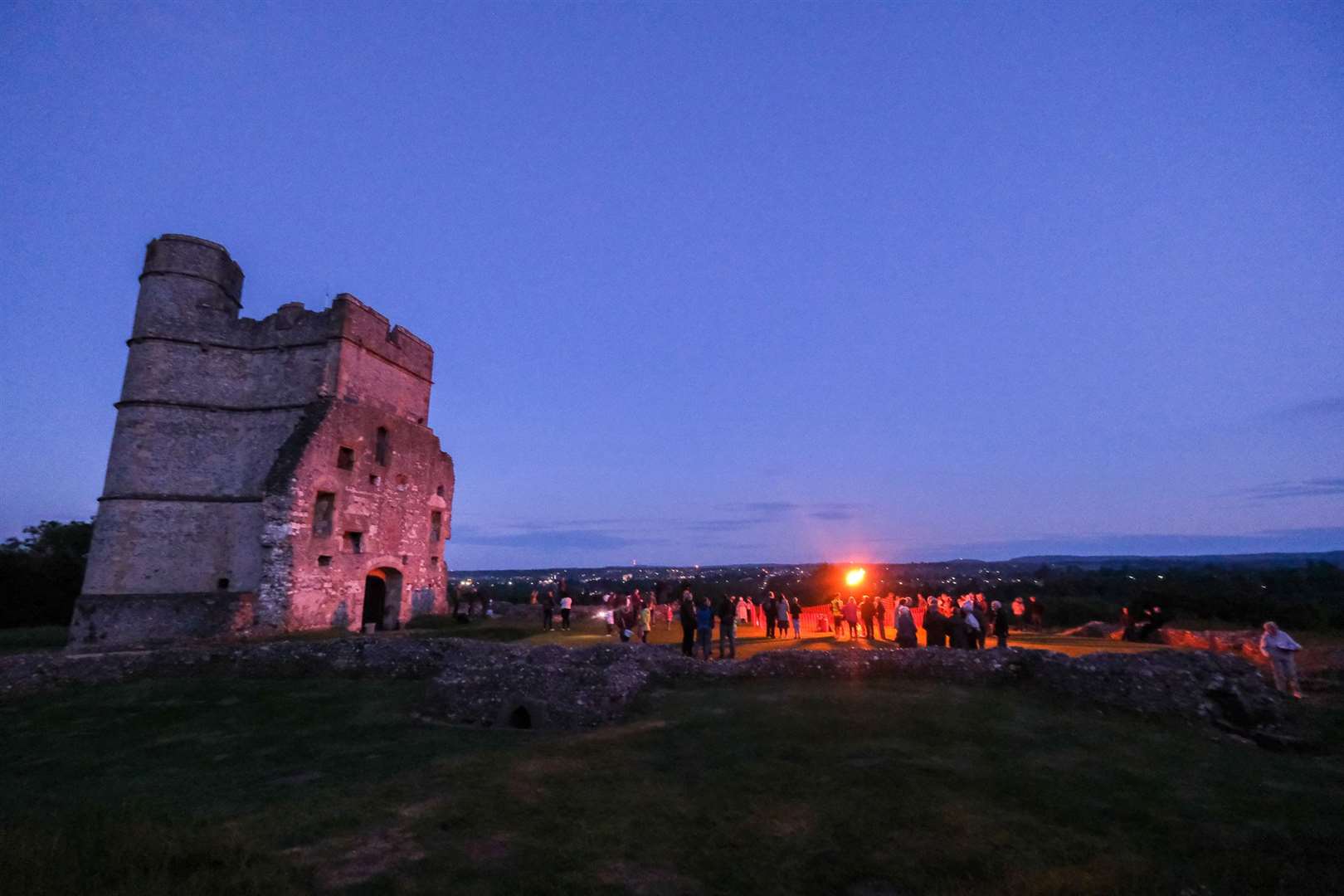 People gather to watch the once in a lifetime celebration