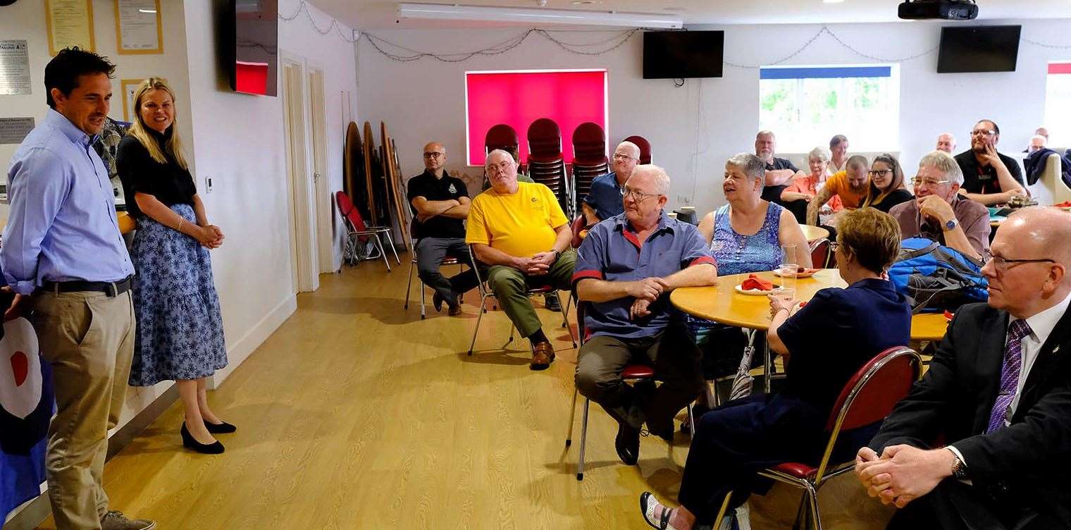 Minister of state for veteran’s affairs John Mercer in Thatcham