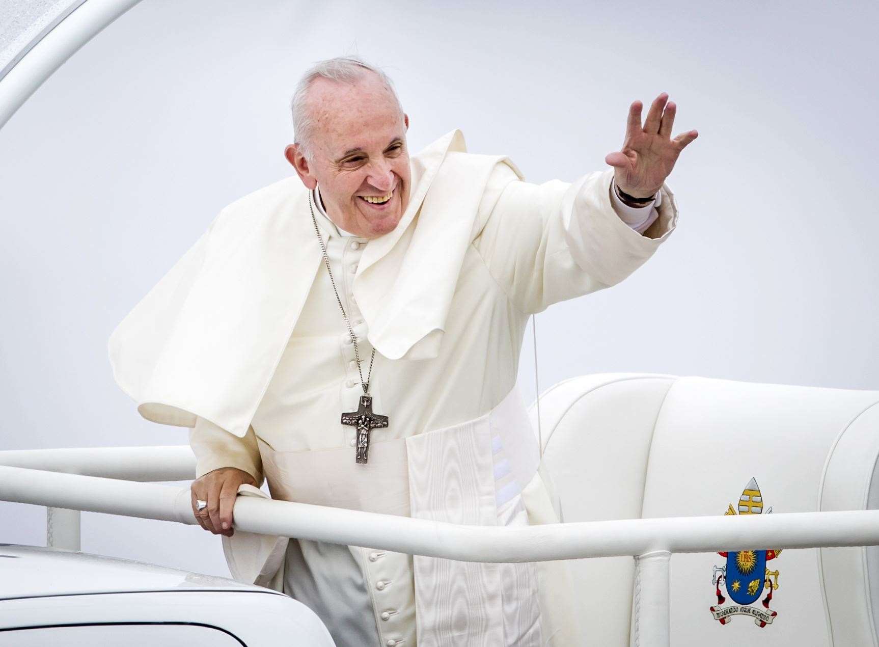 Pope Francis arrives to attend the closing Mass at the World Meeting of Families at Phoenix Park in Dublin, as part of his visit to Ireland (PA)