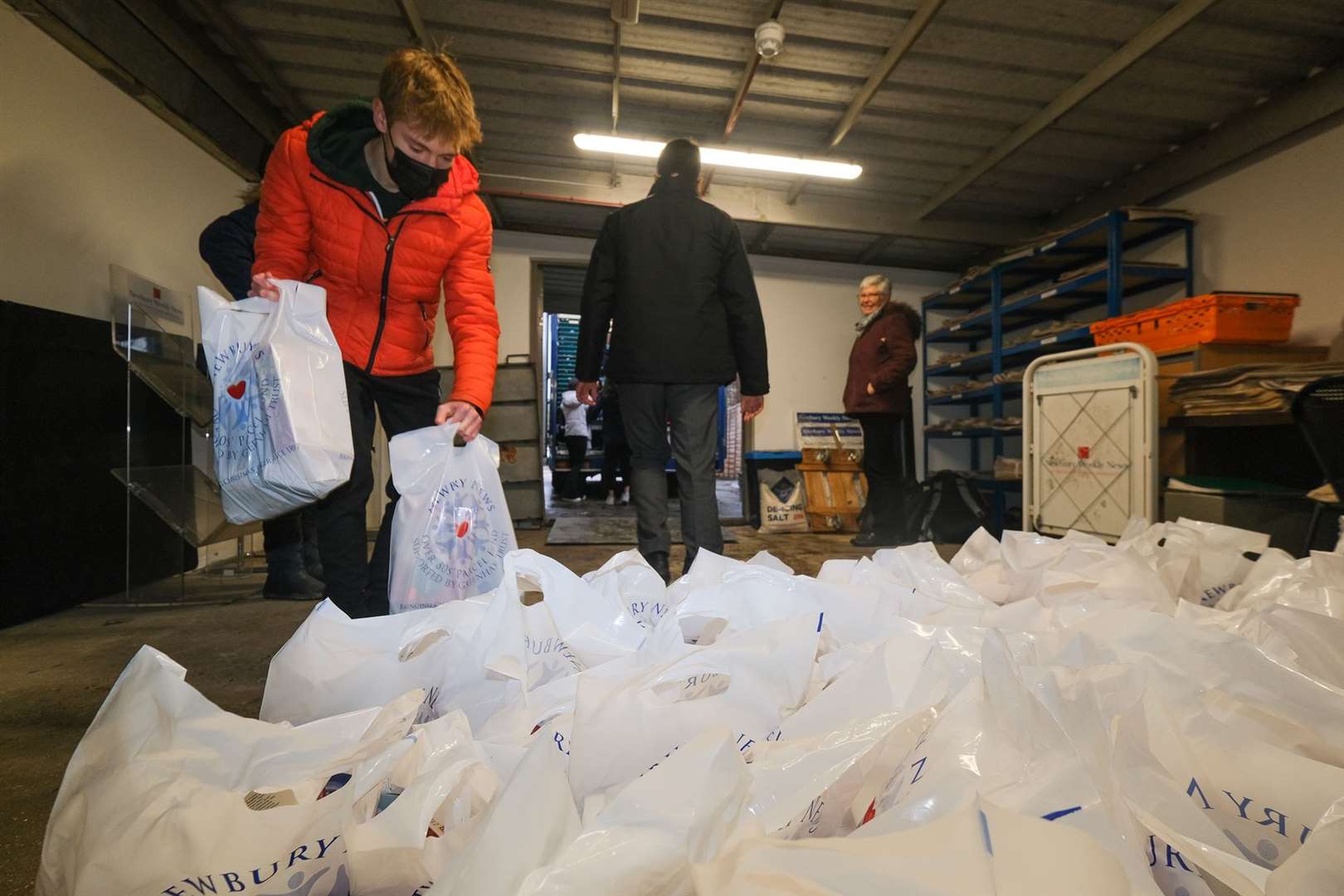 Unloading parcels at the Newbury Weekly News offices last year