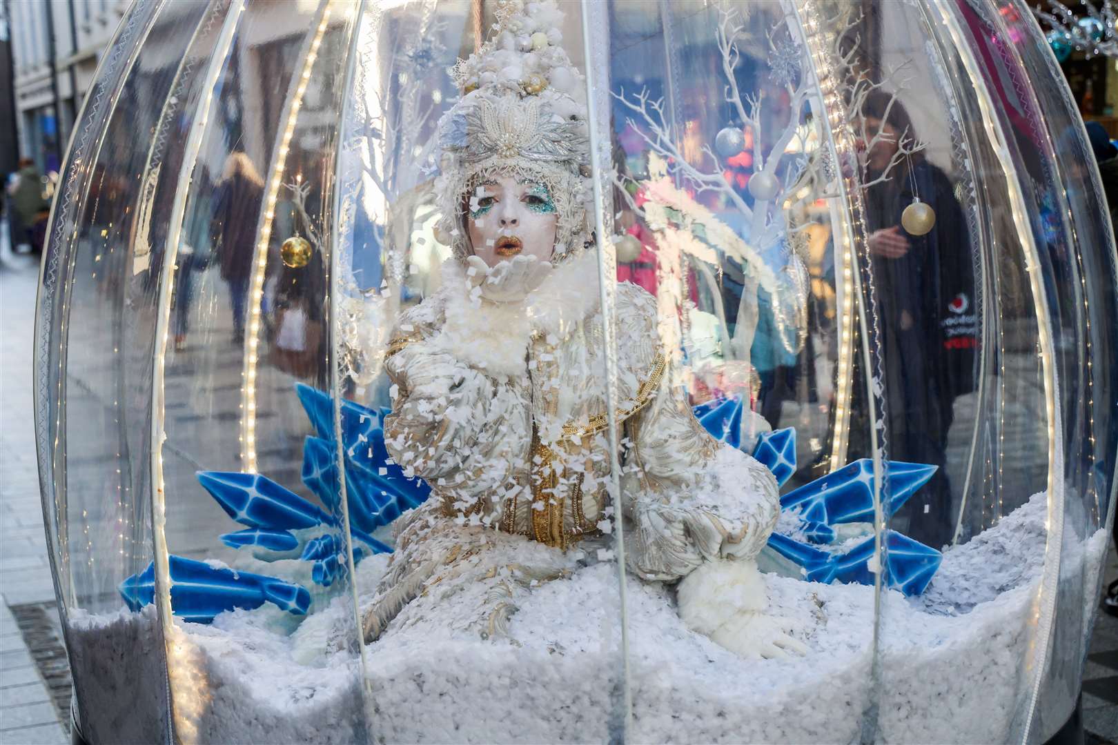 The Snow Queen in the snow globe