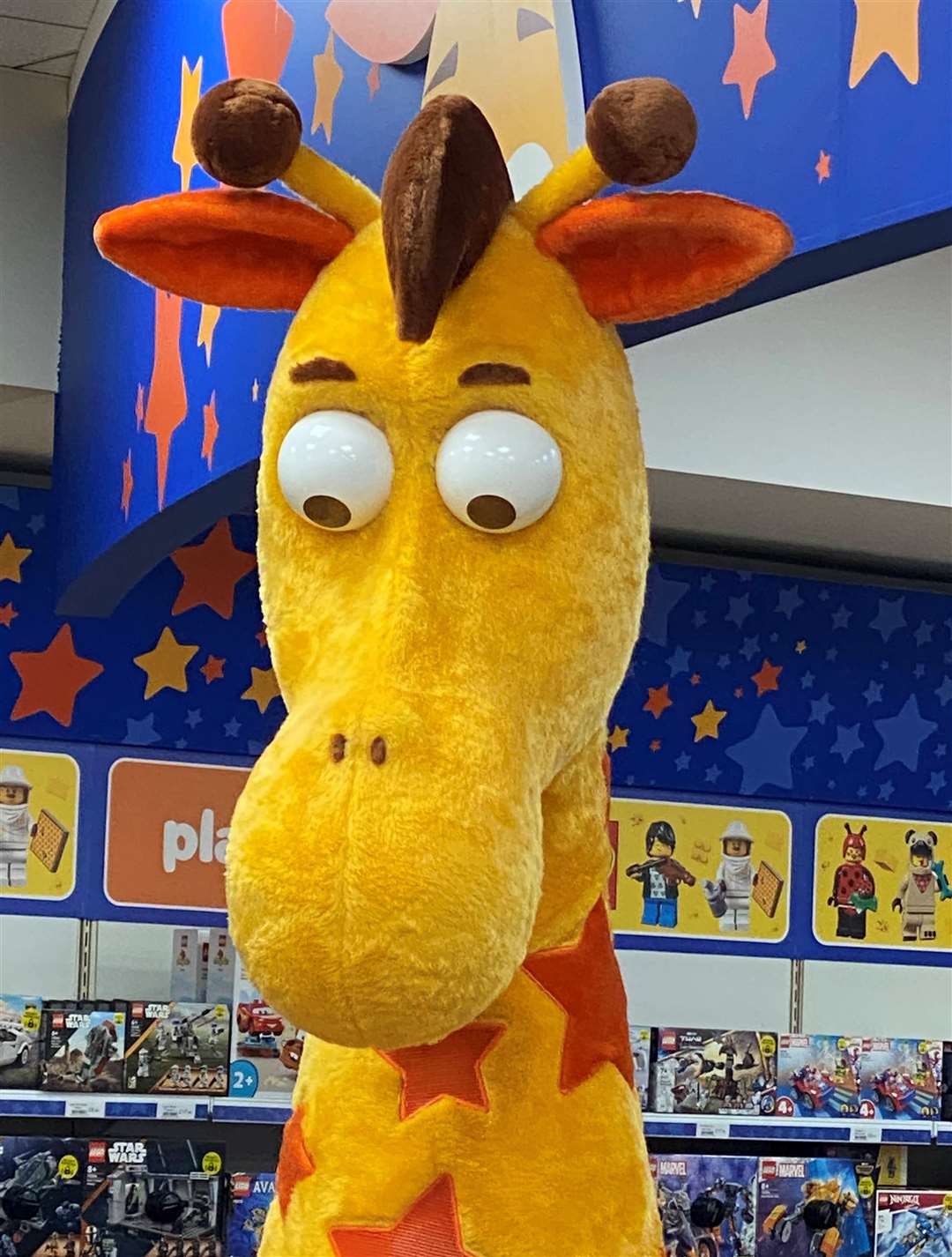 Geoffrey the giraffe, the mascot of Toys R Us at the launch of the Reading shop-in-shop last year