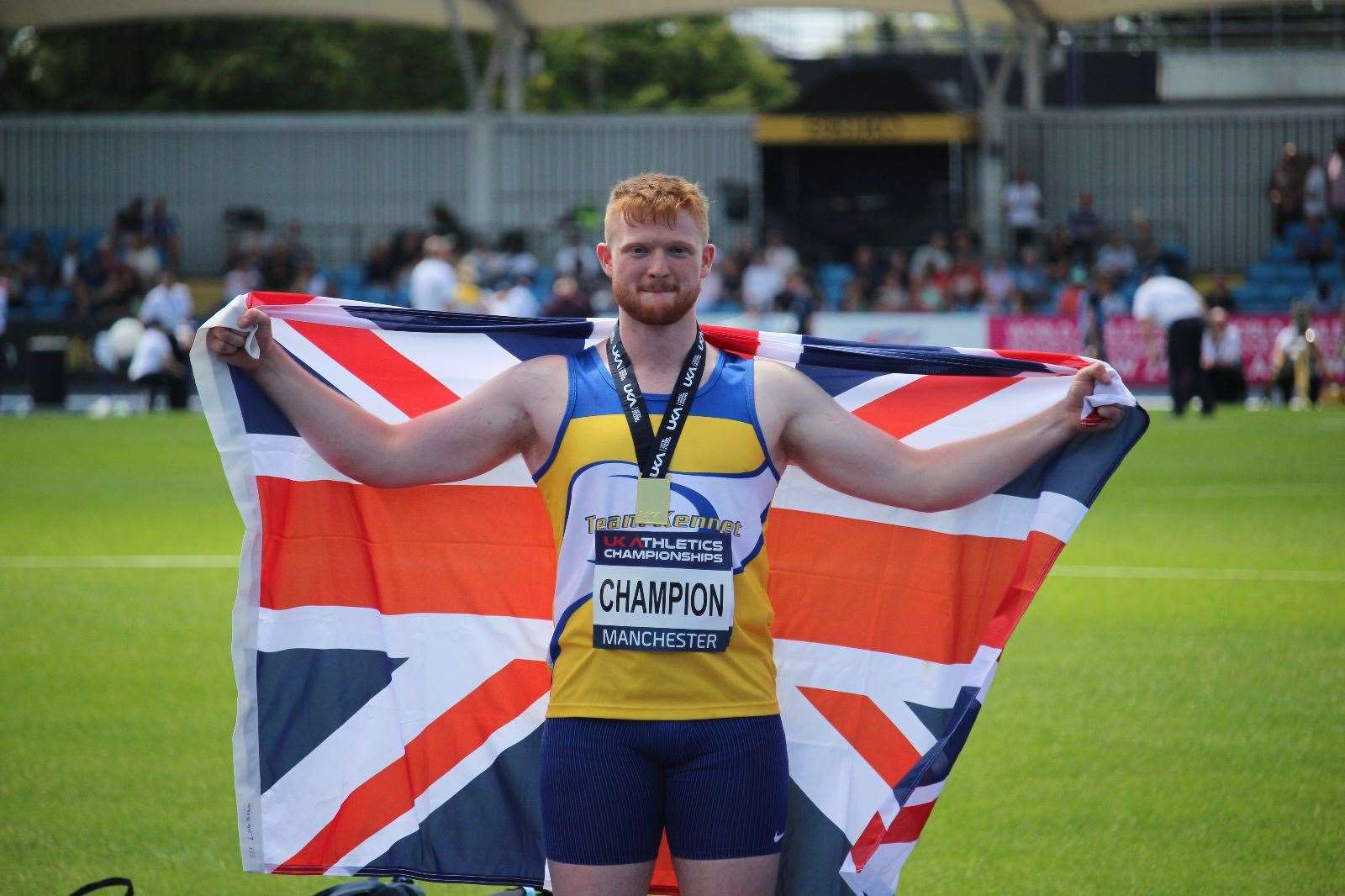 Ben East following his UK Athletics Championship title