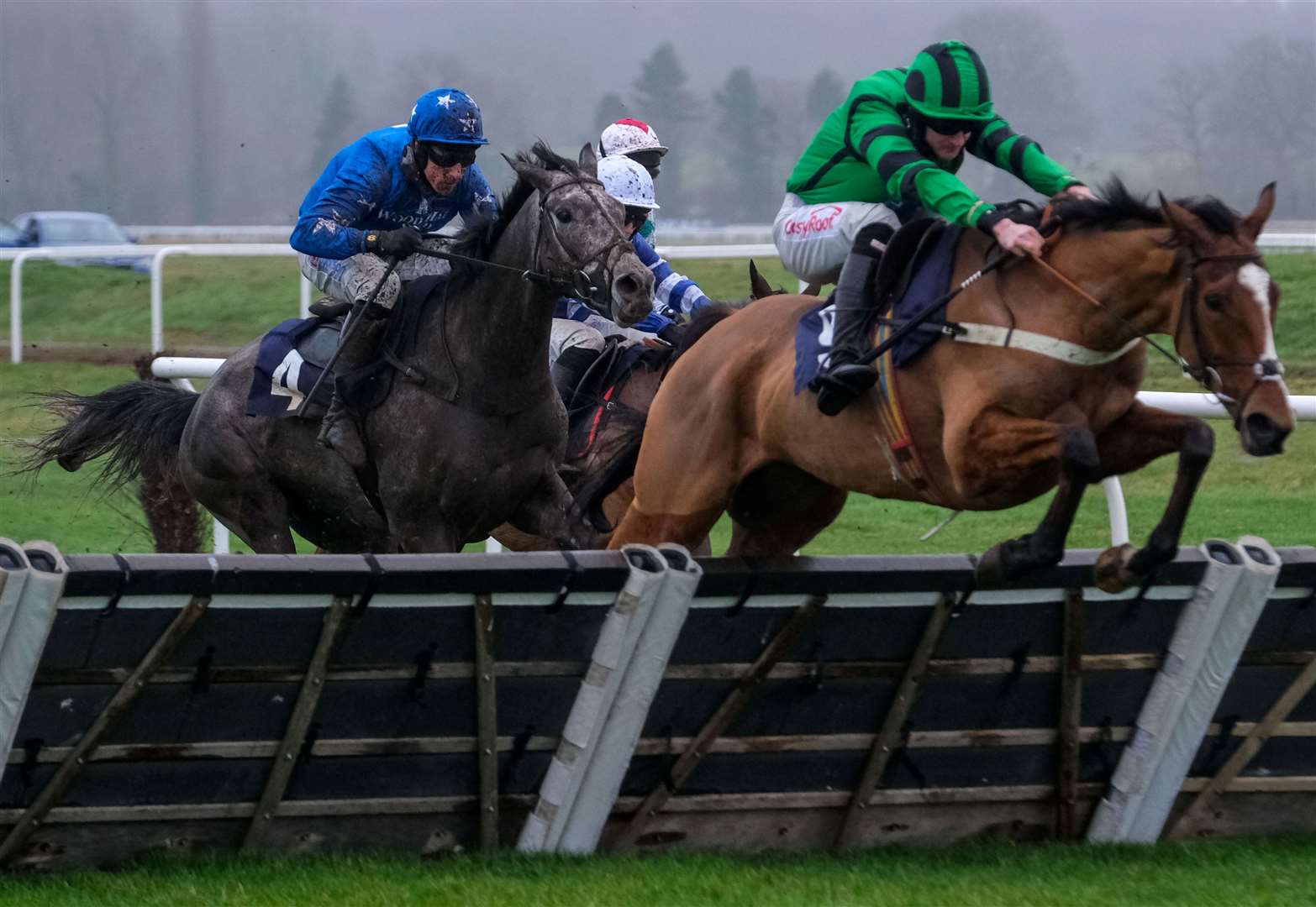 Be Aware won the day’s first race for father-and-son team Harry and Dan Skelton