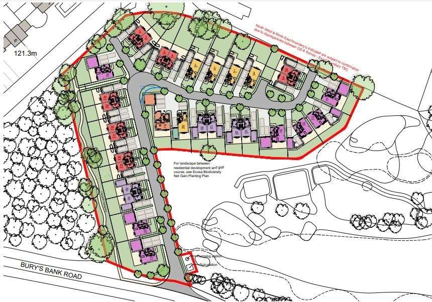 The plans for the homes off Burys Bank Road (57465124)