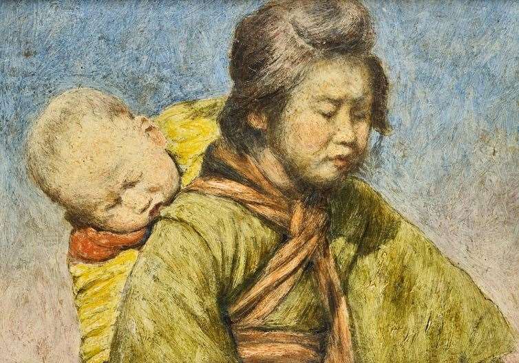 Mother with Her Baby on her Back, Japan by Mortimer Menpes (1855-1938) Estimate £1,500-£2,500 (lot 7)