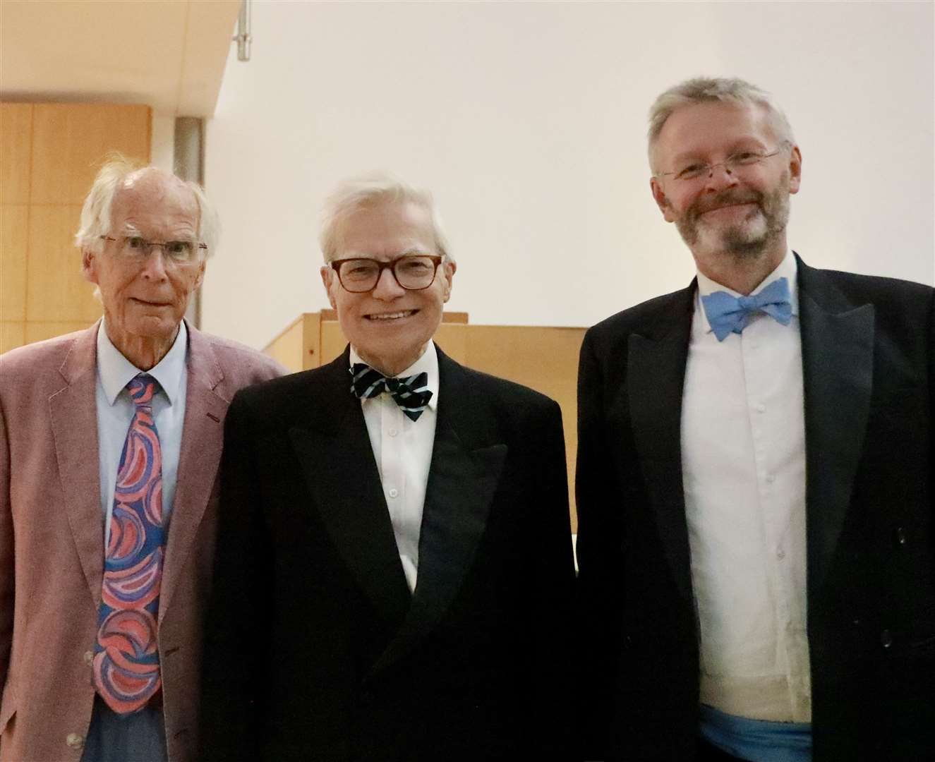 Bob Barsby, Ralph Allwood, and Jonathan Brown, all former Directors of Music of Pangbourne Choral Society