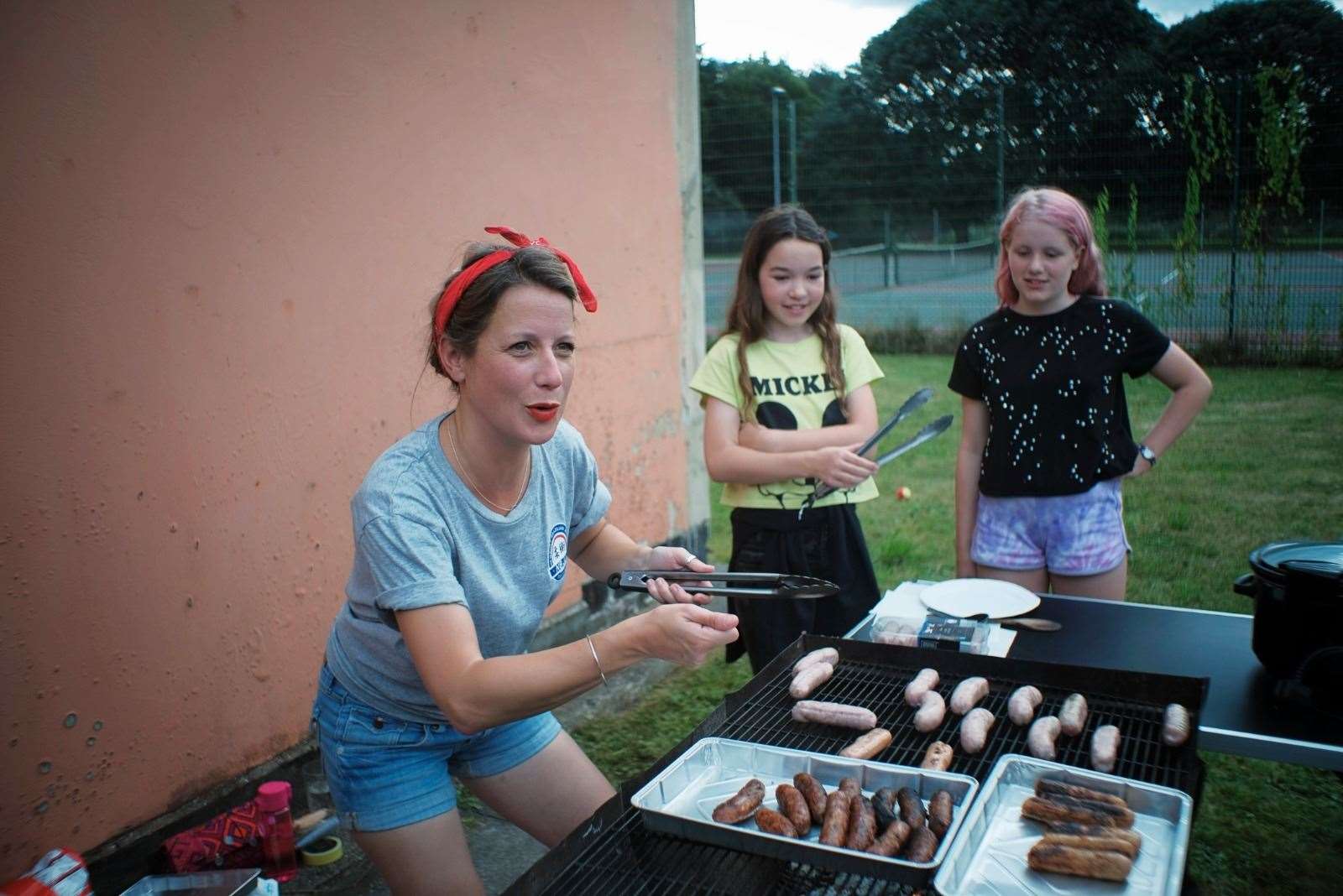 Sausages helped fuel those taking part - and those supporting them too