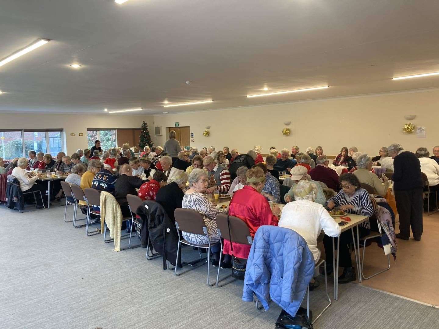 Tadley Fire Station hosted its first over 60s Christmas dinner since 2019, credit: Tadley Fire Station