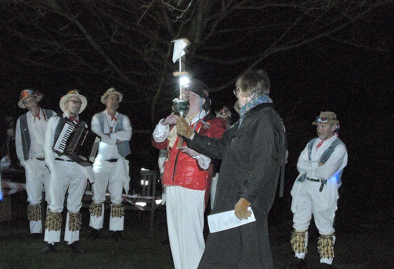 Wassailing at The Bell, Aldworth Pic: Geoff Fletcher