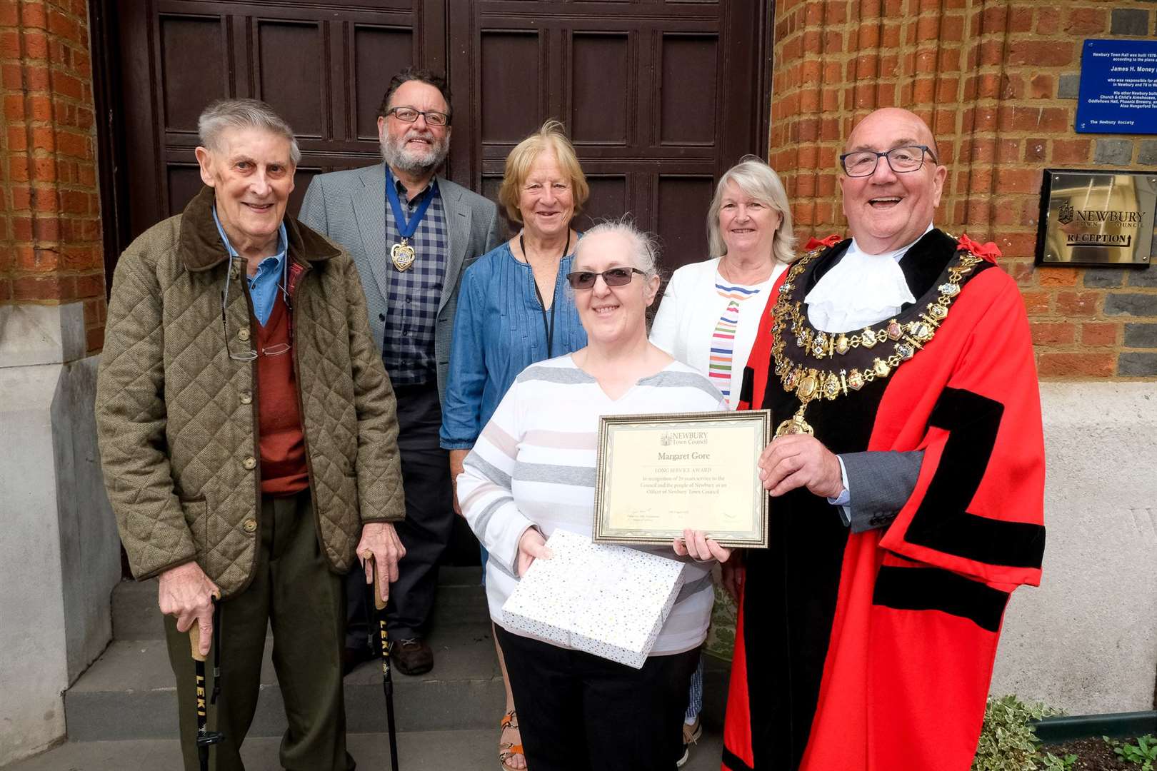 20 years service at Newbury Town Council - Margaret Gore .Ref: 33-2221. (50268666)